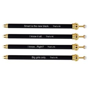 12 NWT Santa Barbara Design Studio Black Pearl Crown Pens- That's All.